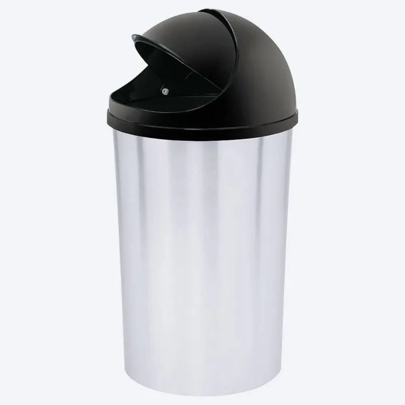 Papelera Metalizada Tapa Móvil Plástica 10L - Rimax - Muebles Dummi