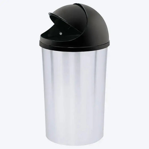Papelera Metalizada Tapa Móvil Plástica 5L - Rimax - Muebles Dummi