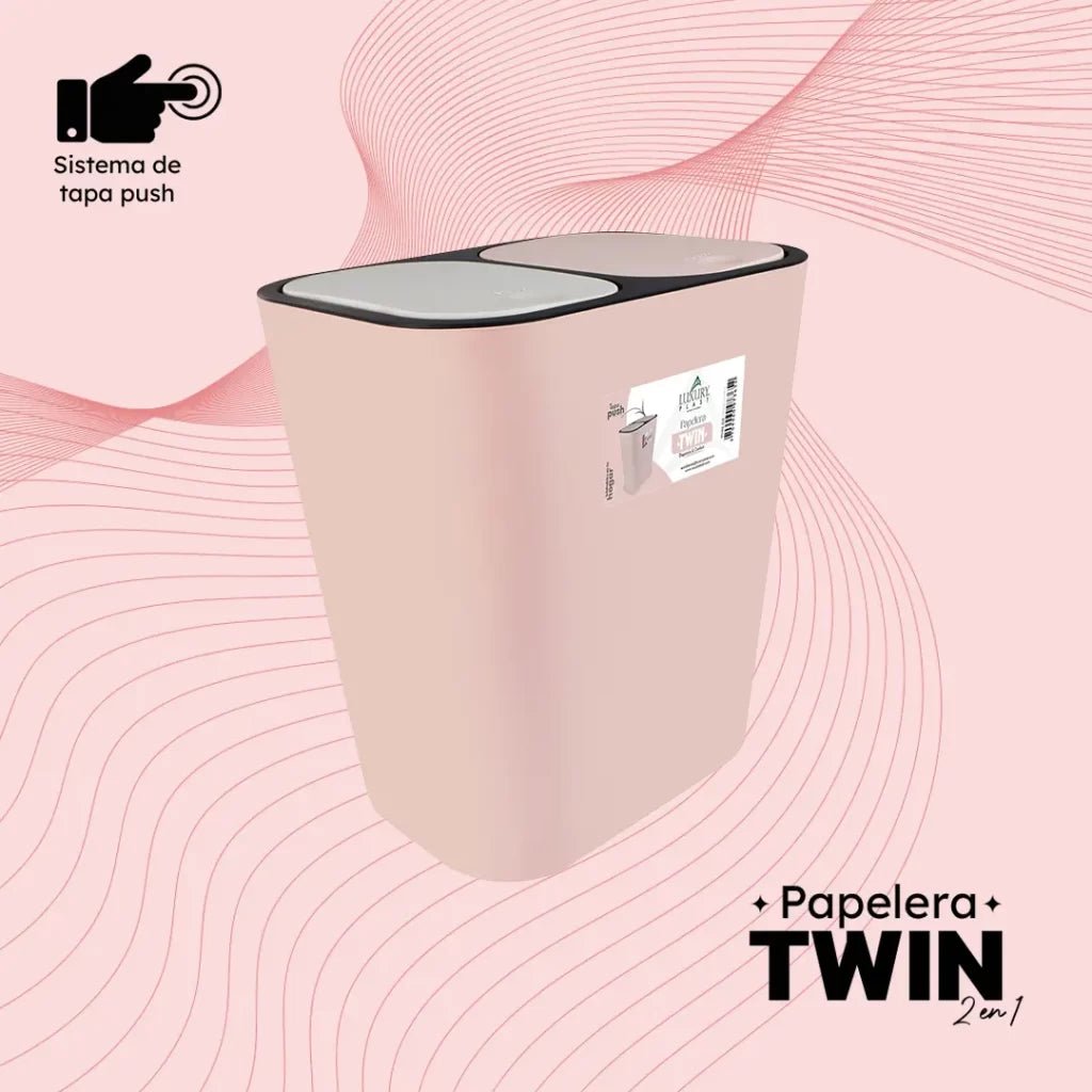 Papelera Twin Con Doble Compartimento - 2 en 1 - Muebles Dummi