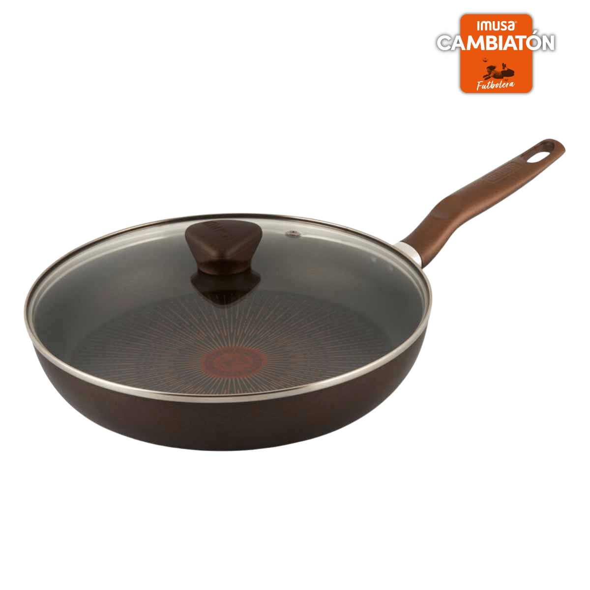 Sartén IMUSA Cambiatón 2026 26cm Antiadherente Tapa de Vidrio