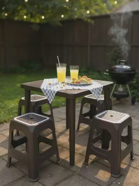 Juego de Comedor Geométrico Plastico
