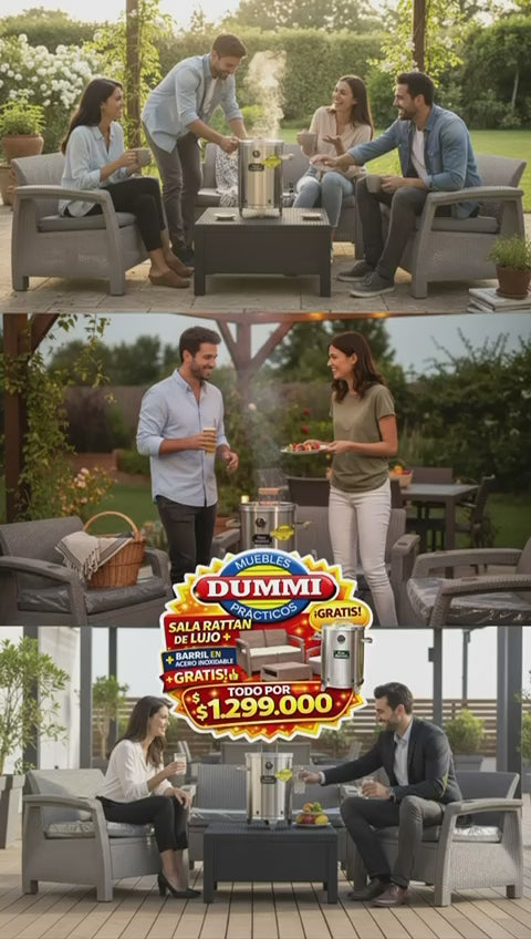 Juego De Sala Comfort Con Barril Asador de OBSEQUIO!