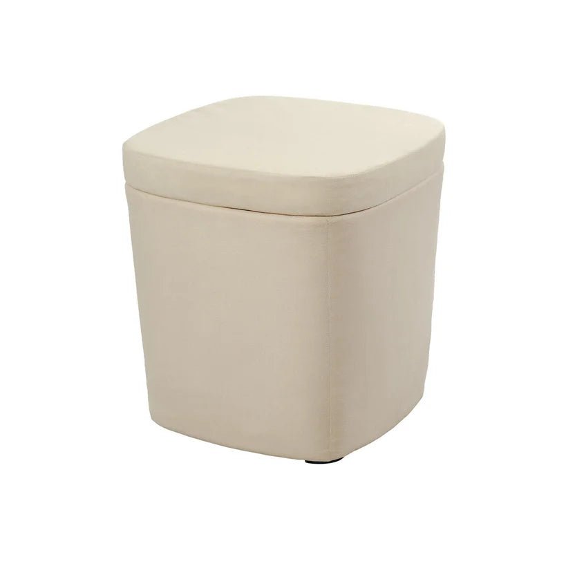 Puff Baul Tapizado Taupe - Muebles Dummi