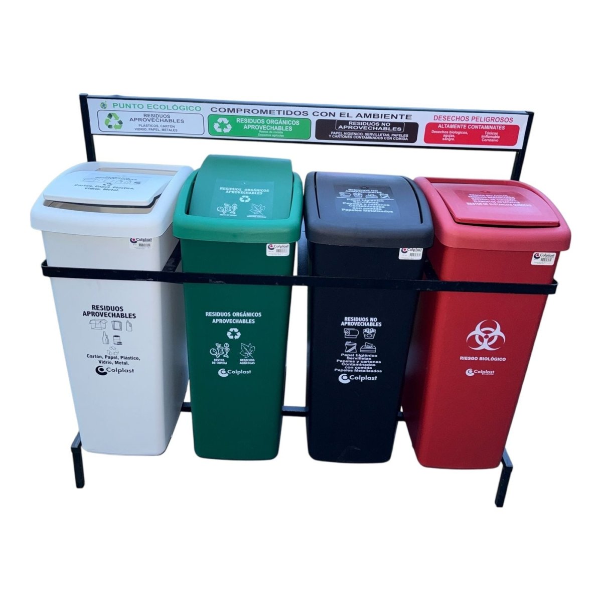 Punto Ecológico 55 Litros - 4 Puestos - Muebles Dummi