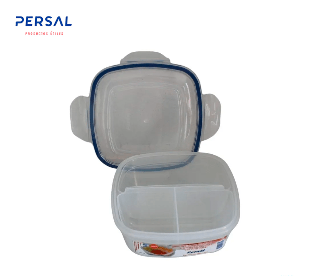 Recipiente cuadrado hermético de lujo Con Divisiones - Persal - Muebles Dummi