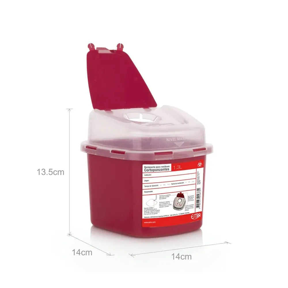 Recipiente Residuos Cortopunzante 1.3 Litros - Muebles Dummi