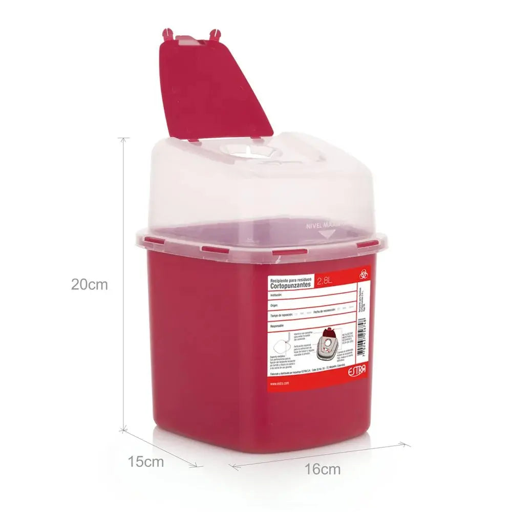 Recipiente Residuos Cortopunzante 2.8L - Muebles Dummi