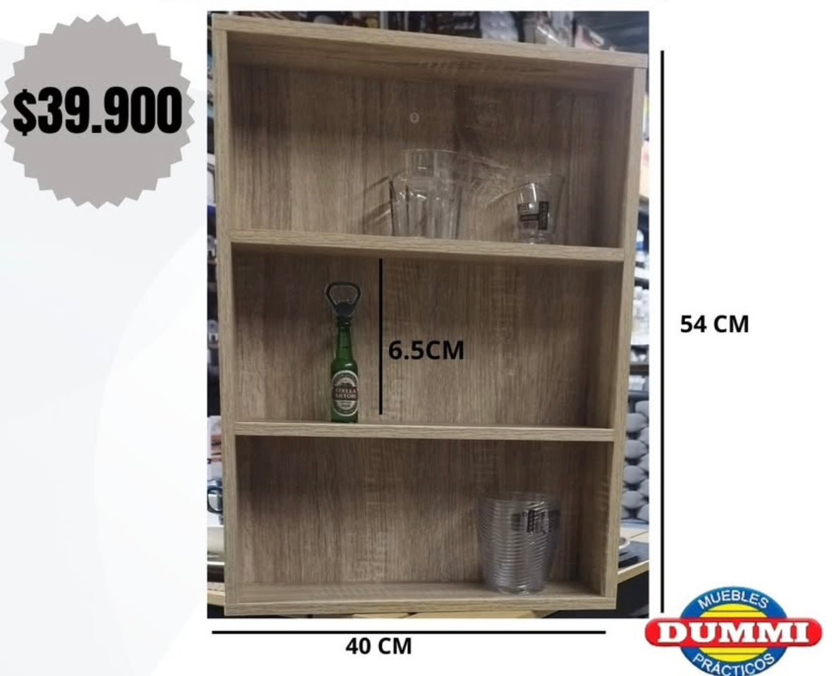 REPISA MULTIUSOS EN MADERA 3 NIVELES - Muebles Dummi