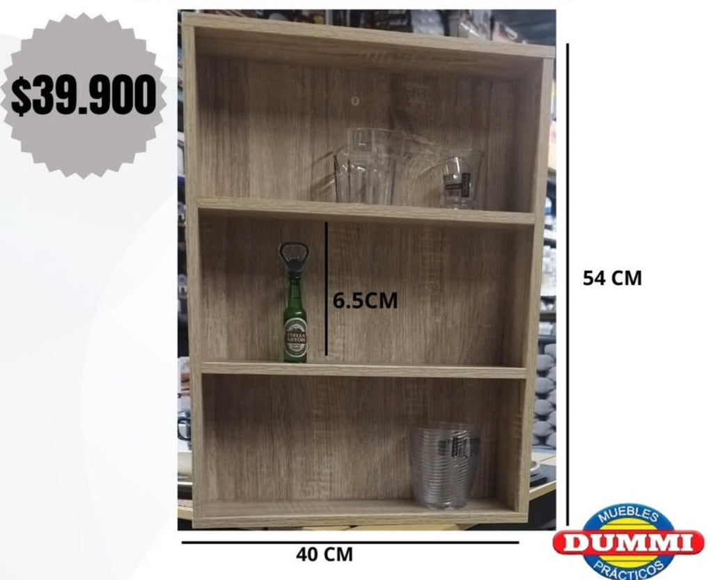 REPISA MULTIUSOS EN MADERA 3 NIVELES - Muebles Dummi
