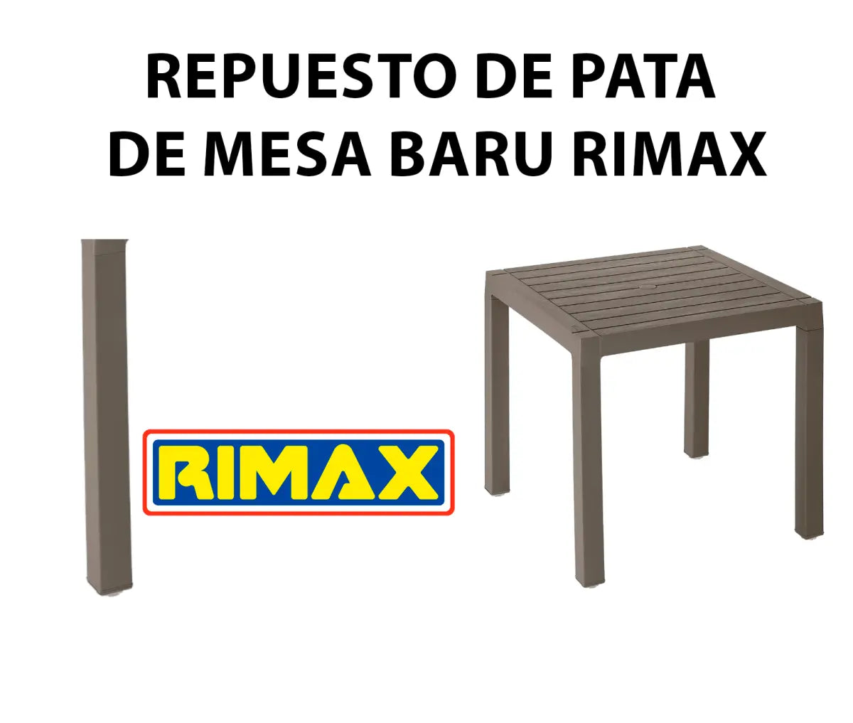 Repuesto de Pata de Mesa Baru Rimax - Muebles Dummi