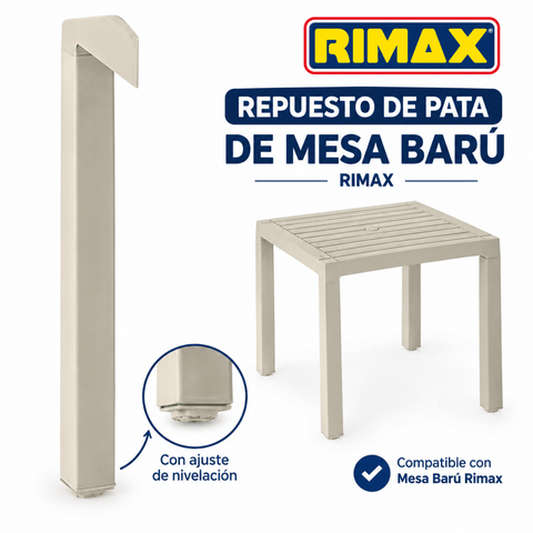 Repuesto de Pata de Mesa Baru Rimax - Muebles Dummi