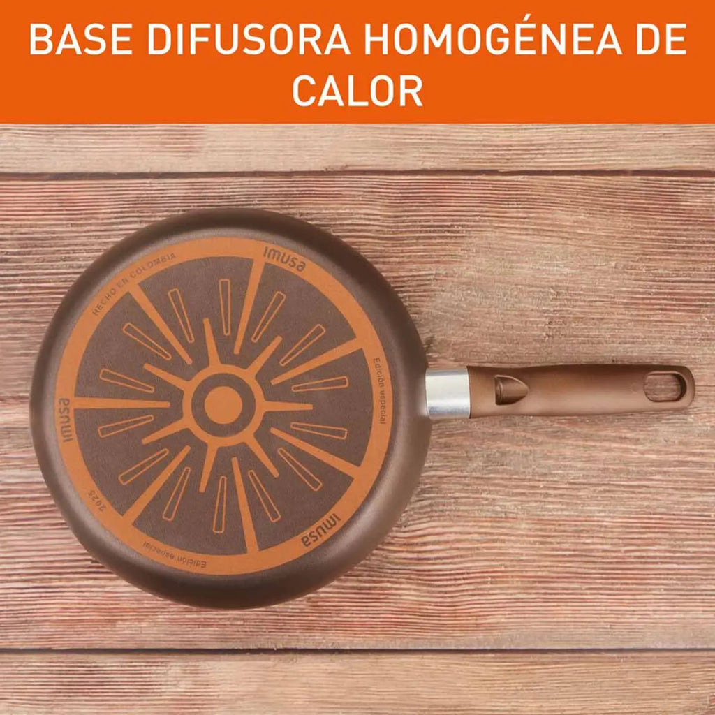 Sartén IMUSA Cambiatón 2026 20cm Antiadherente Tapa de Vidrio - Muebles Dummi