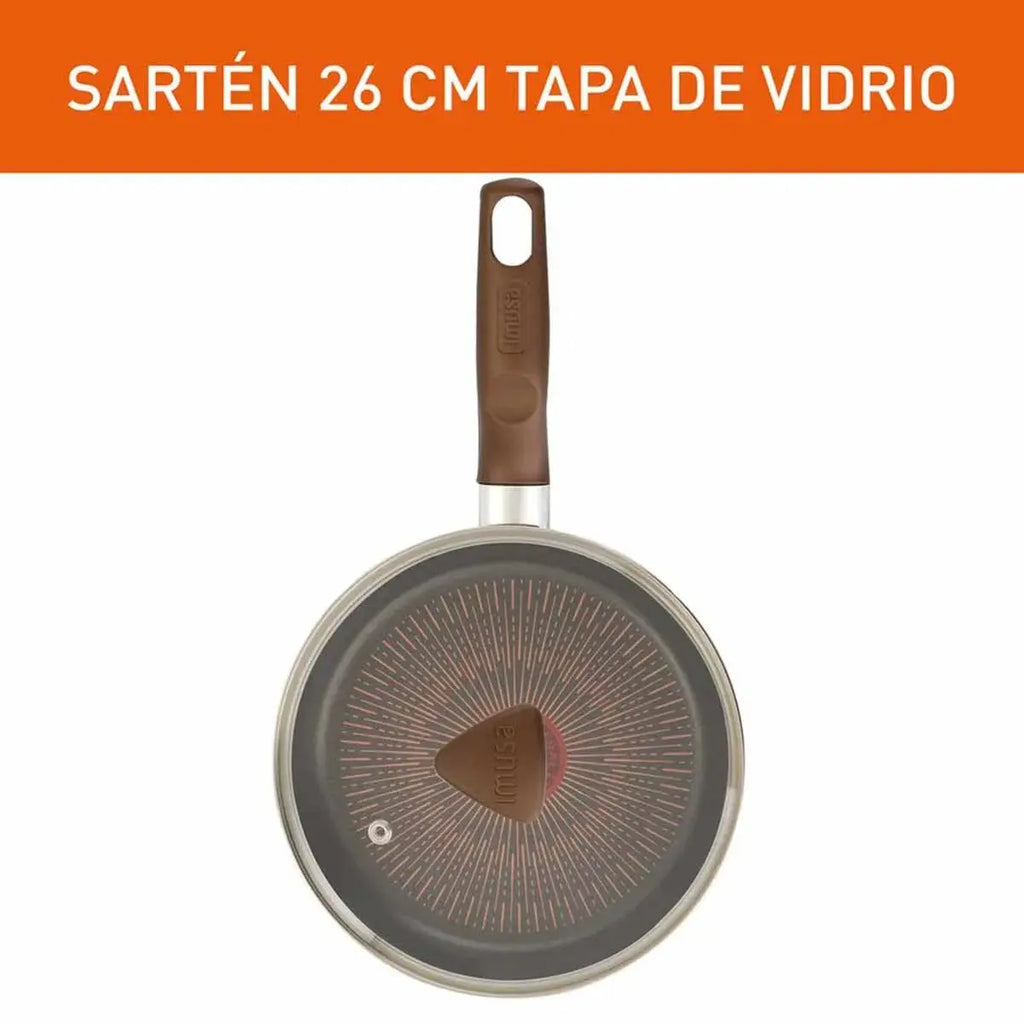 Sartén IMUSA Cambiatón 2026 26cm Antiadherente Tapa de Vidrio - Muebles Dummi