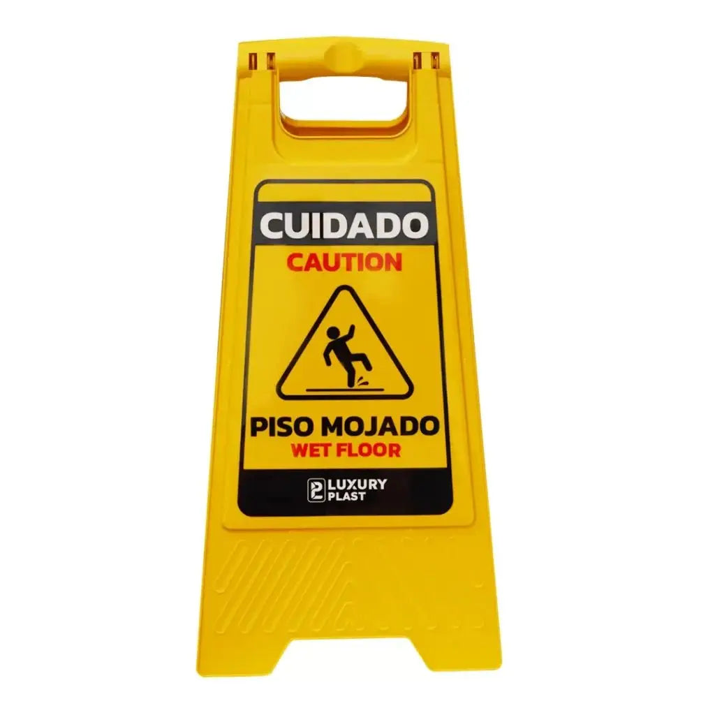 Señalización de Piso Mojado – Letrero Plegable de Seguridad - Muebles Dummi