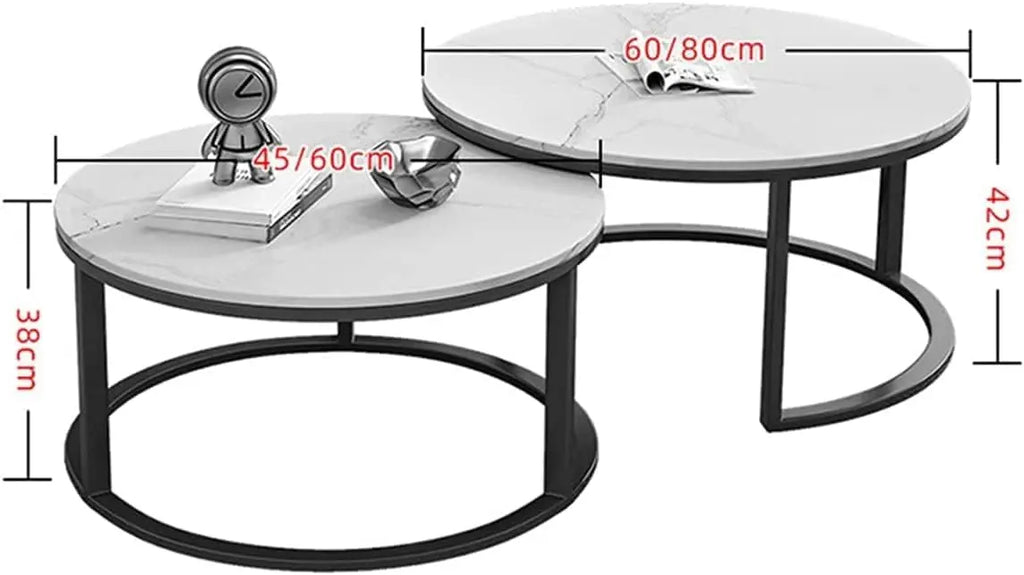 Set De Mesa Redonda en Vidrio Doble - Mesa Duo - Muebles Dummi
