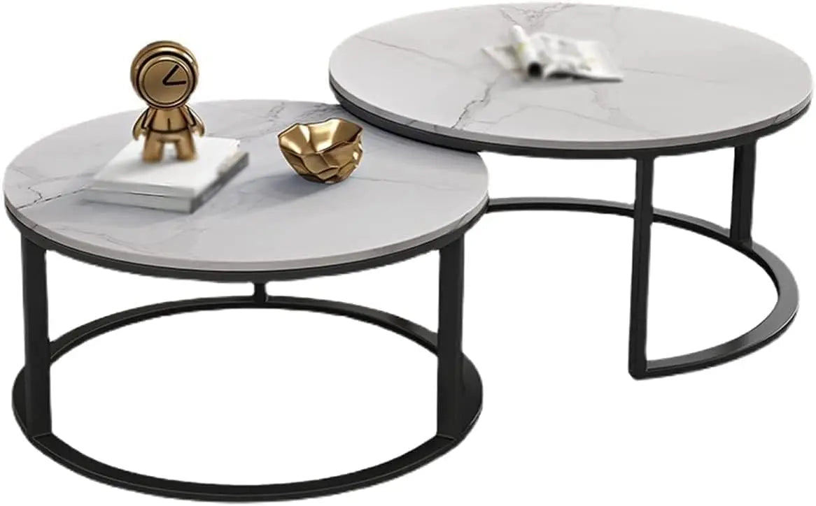 Set De Mesa Redonda en Vidrio Doble - Mesa Duo - Muebles Dummi