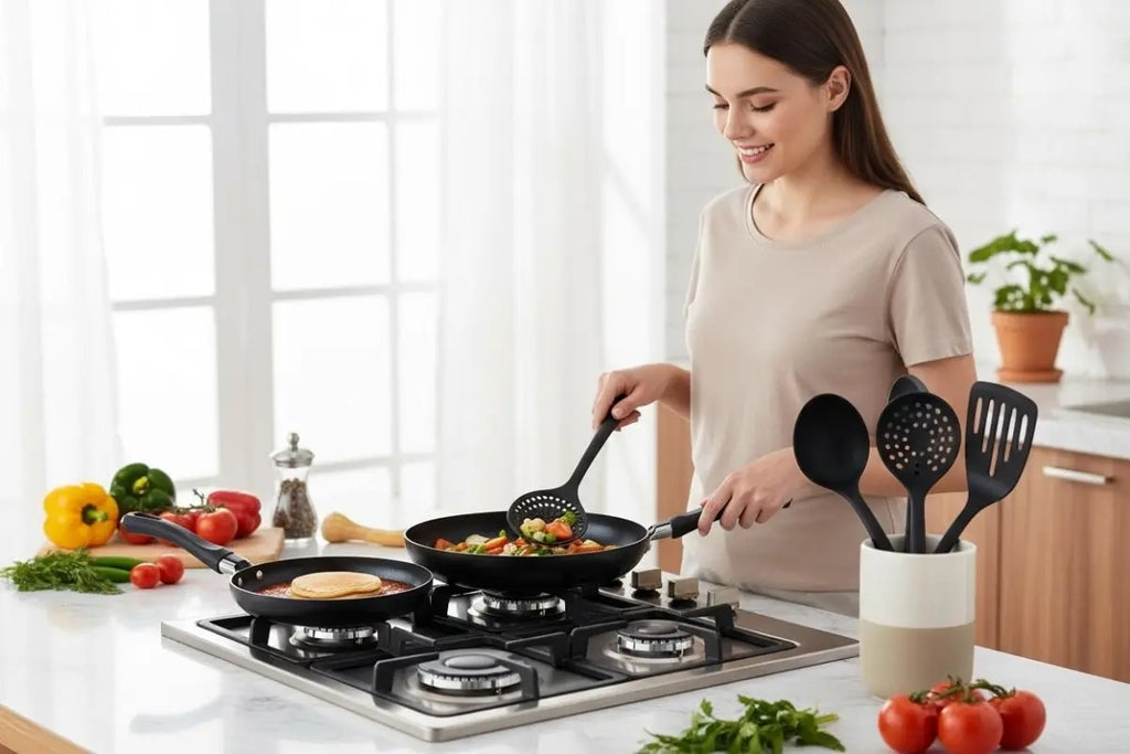 Set de Sartenes + Utensilios Aliada Universal - Muebles Dummi
