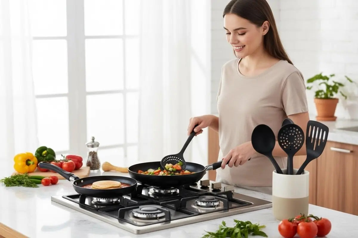 Set de Sartenes + Utensilios Aliada Universal - Muebles Dummi