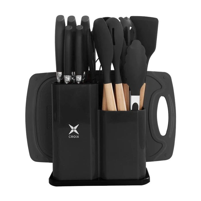 Juego De Utensilios De Silicona Y Cuchillos