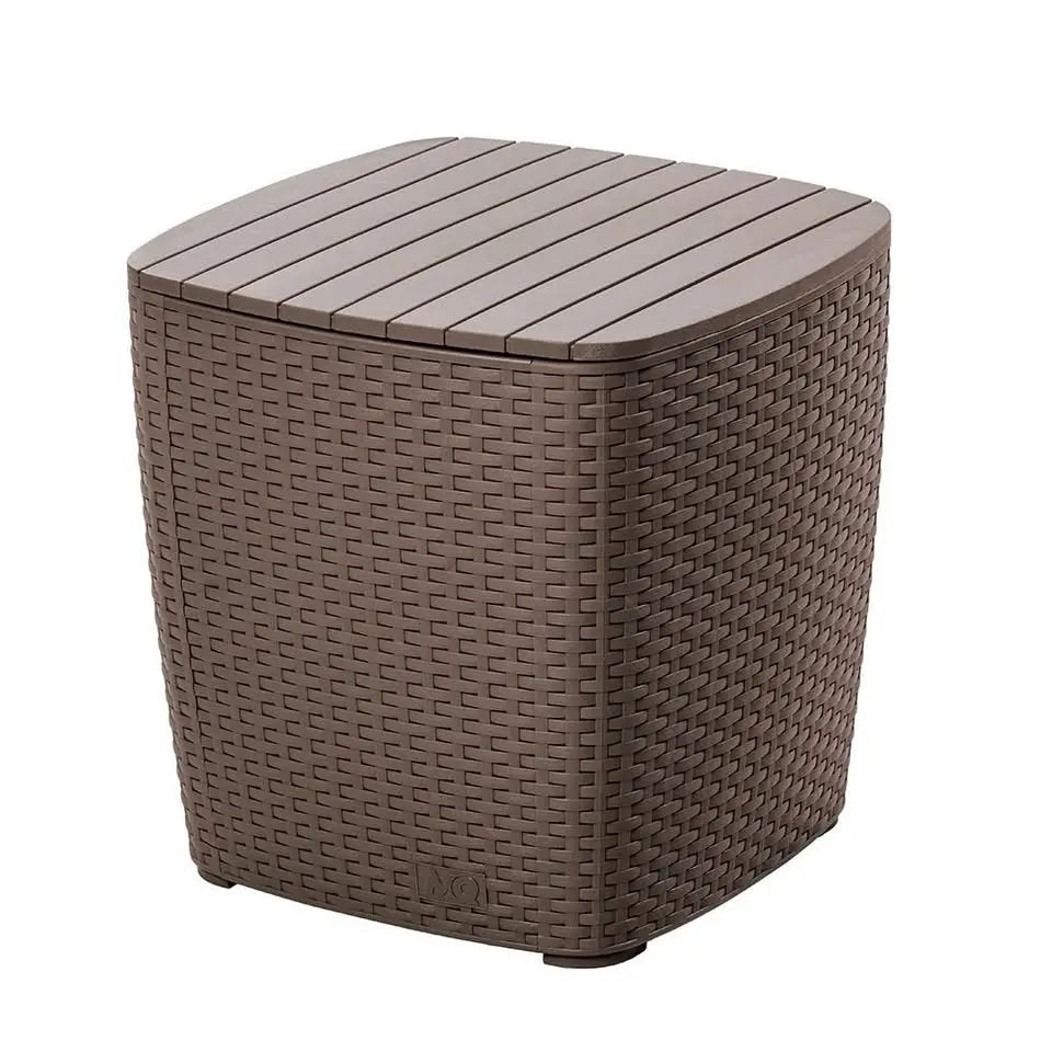 SET X 2 SILLAS BARU CON BRAZOS + MESA CAPRI MOCCA - Muebles Dummi
