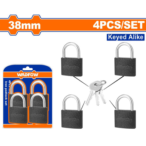 Set X 4 Candados Hierro 38Mm Misma Llave - Muebles Dummi