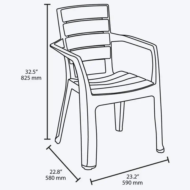 Silla Barú Apariencia Madera - Rimax - Muebles Dummi