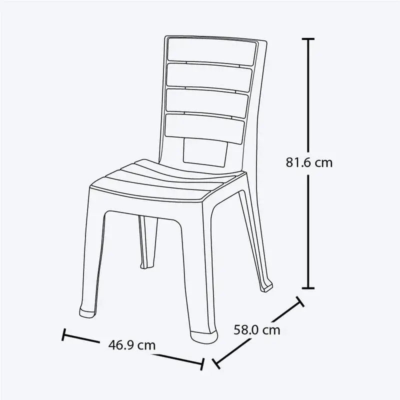 Silla Barú Apariencia Madera - Rimax - Muebles Dummi