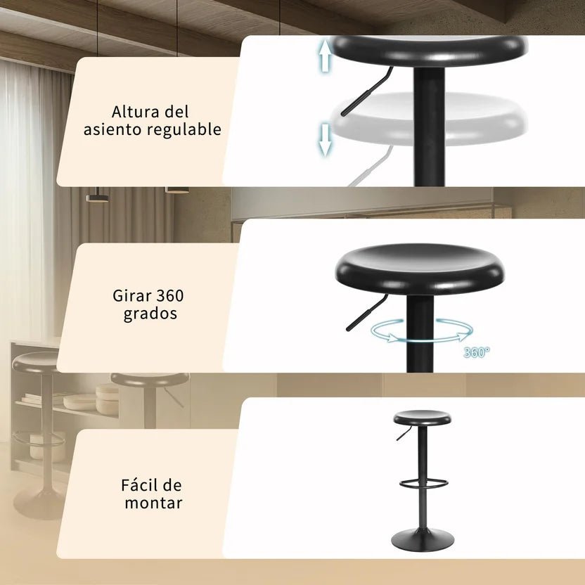 Silla - Butaco Alto de Bar Premium Moderno - Muebles Dummi