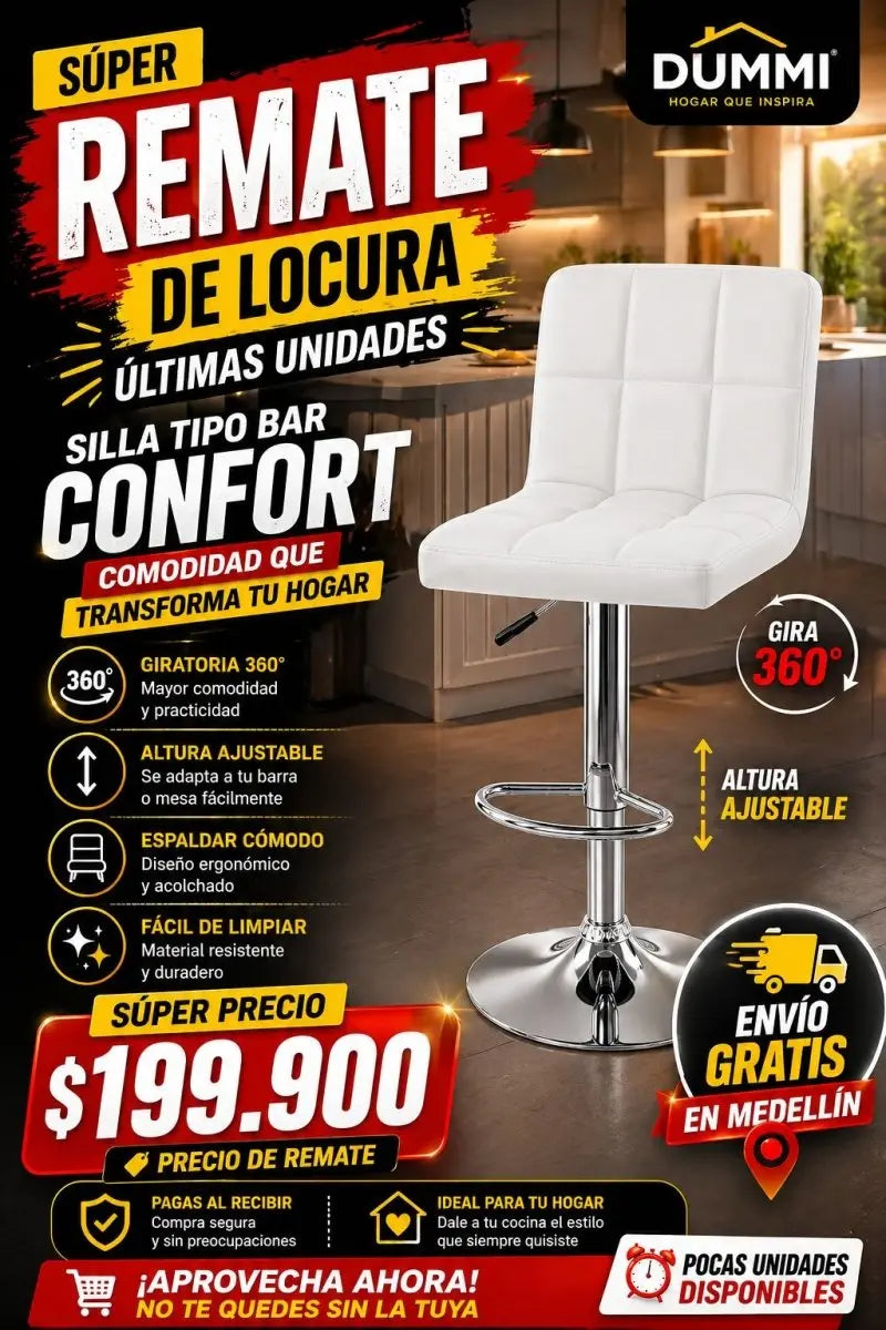Silla / Butaco de Barra Confort - Muebles Dummi