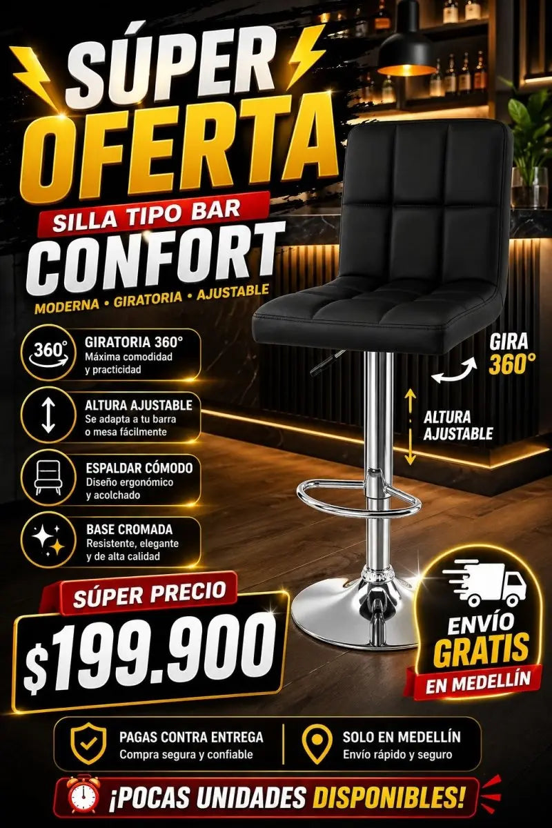 Silla / Butaco de Barra Confort - Muebles Dummi