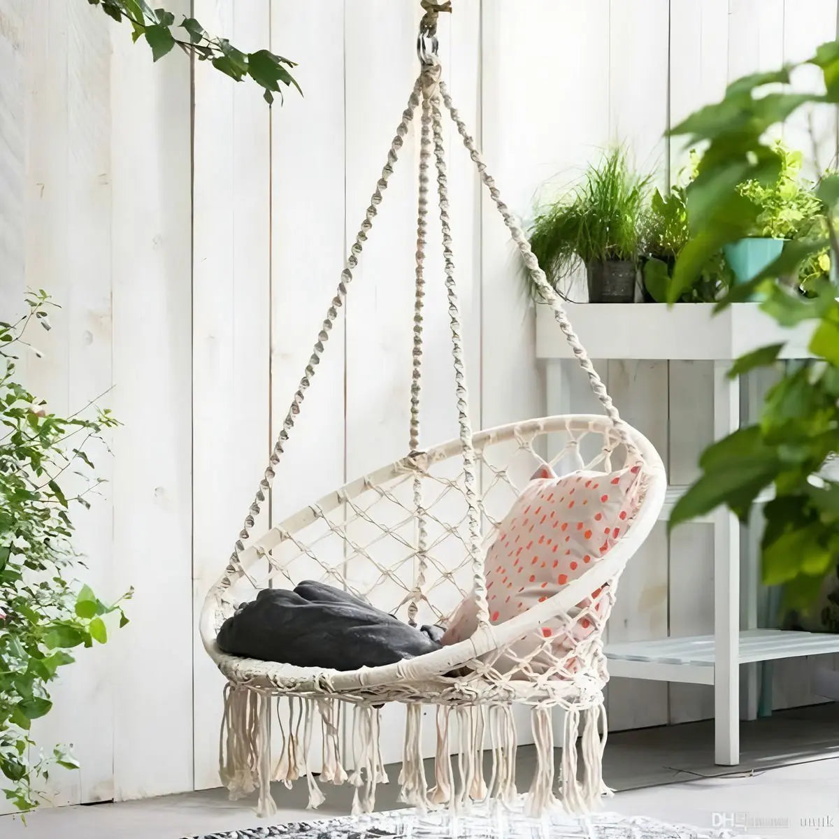 Silla Colgante Tejida - Muebles Dummi