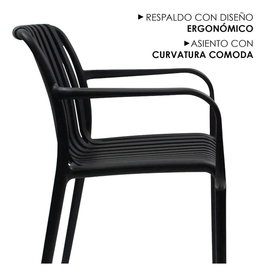Silla Mono Bloque Ergonomica - Muebles Dummi