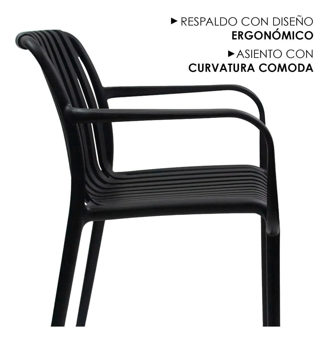 Silla Mono Bloque Ergonomica - Muebles Dummi