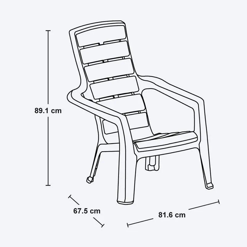 Silla Playera Barú Apariencia Madera - Rimax - Muebles Dummi
