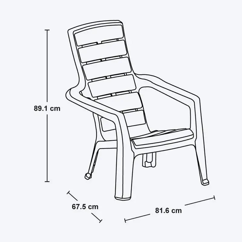 Silla Playera Barú Apariencia Madera - Rimax - Muebles Dummi