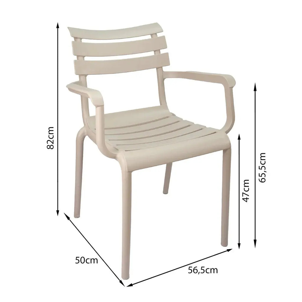 Silla Venecia Con Brazos Para Exterior - Muebles Dummi