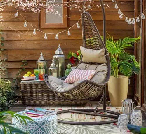 Sillón Colgante Rattan Sintético - Muebles Dummi