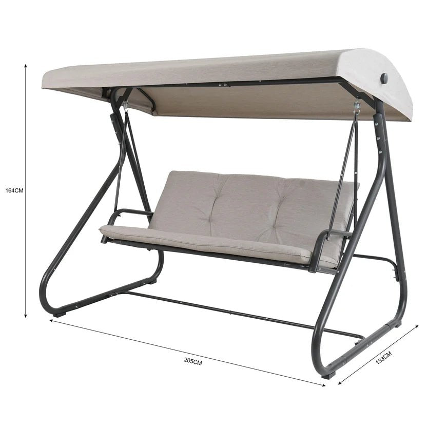 Sillón Columpio Deluxe Triple Con Techo - Muebles Dummi