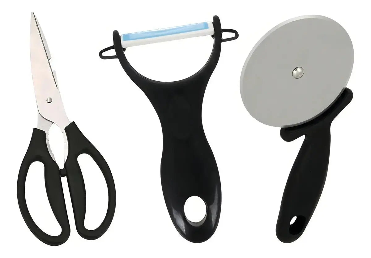 Super Oferta! Set Tijera + Pelador + Cortador de Pizza - Muebles Dummi