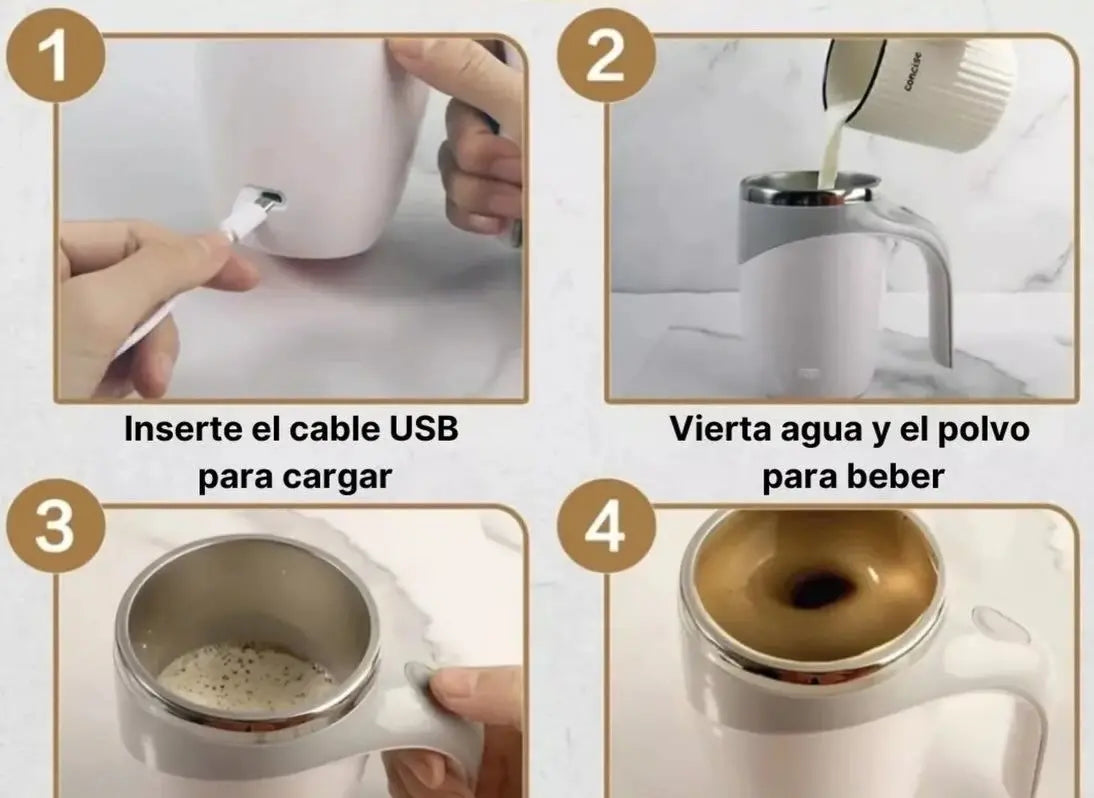 Taza Mug Mezclador Batidos Automatico Recargable - Muebles Dummi