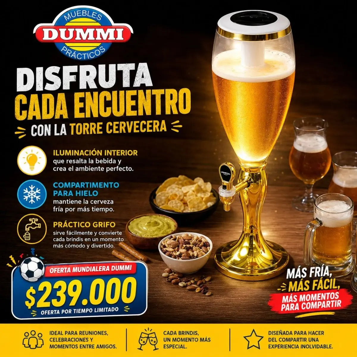 Torre Cervecera de 3 litros UNIVERSAL - Muebles Dummi