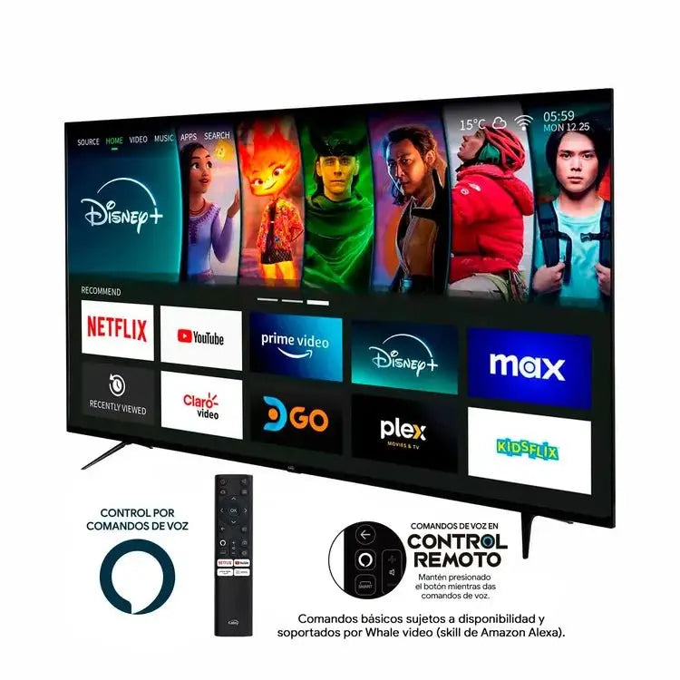 TV KALLEY 55" Pulgadas 4K UHD Smart TV - Muebles Dummi