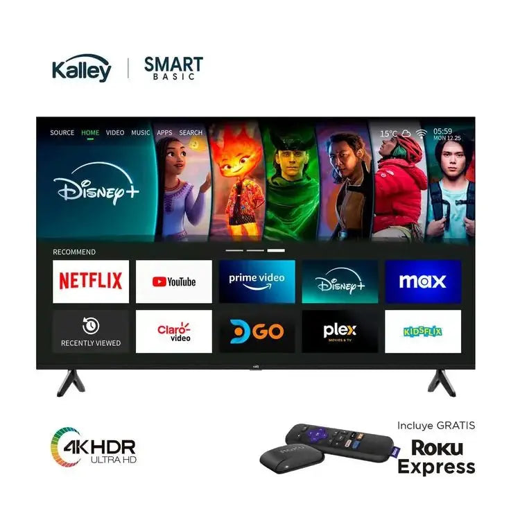 TV KALLEY 55" Pulgadas 4K UHD Smart TV - Muebles Dummi