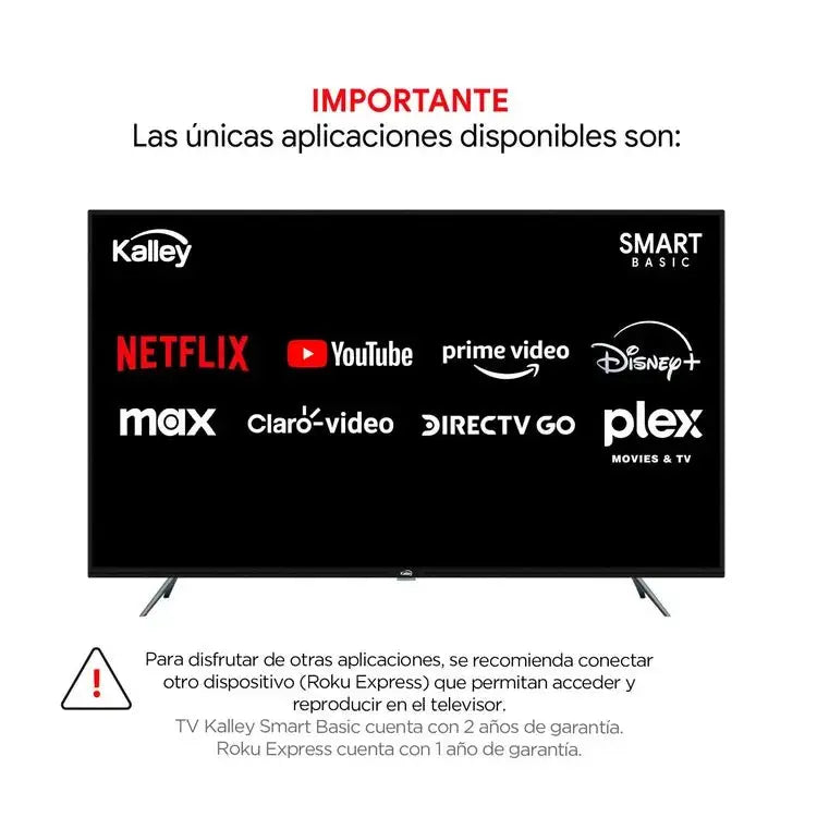 TV KALLEY 55" Pulgadas 4K UHD Smart TV - Muebles Dummi