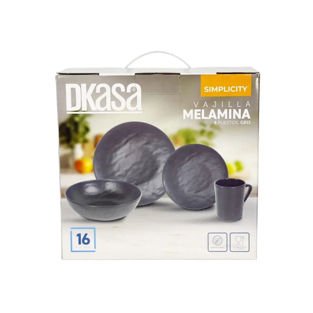Vajilla Melamina Simplicity 16 Piezas - Muebles Dummi