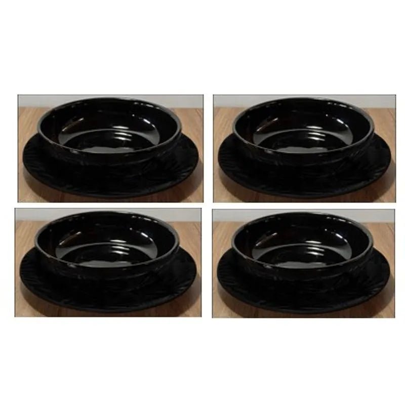 Vajilla Negra 8 Piezas - Corona - Muebles Dummi