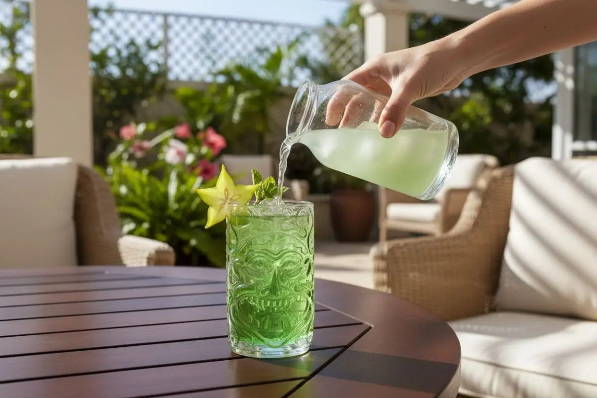 Vaso Tiki Tropical Vidrio - Muebles Dummi