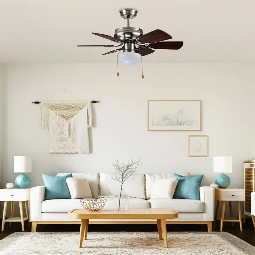 Ventilador de Techo Con Luz 6 Aspas - Muebles Dummi