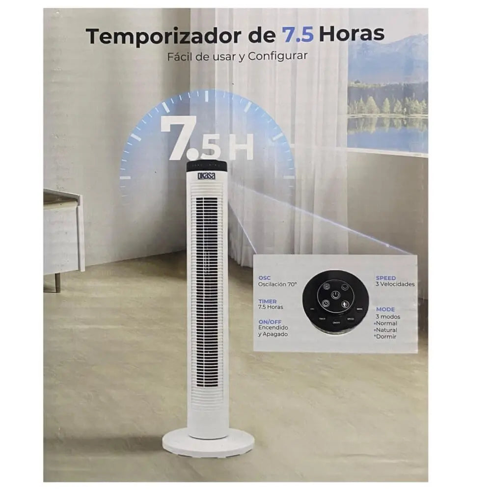 VENTILADOR SIMPLICITY DE TORRE CON CONTROL REMOTO - Muebles Dummi