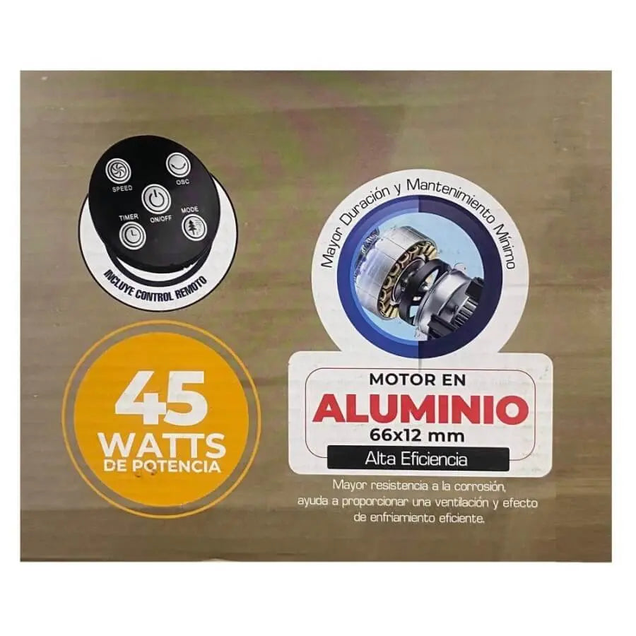 VENTILADOR SIMPLICITY DE TORRE CON CONTROL REMOTO - Muebles Dummi